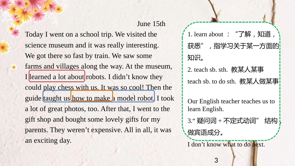 七年级英语下册 Unit 11 How was your school trip Section B句法语法课件 （新版）人教新目标版_第3页
