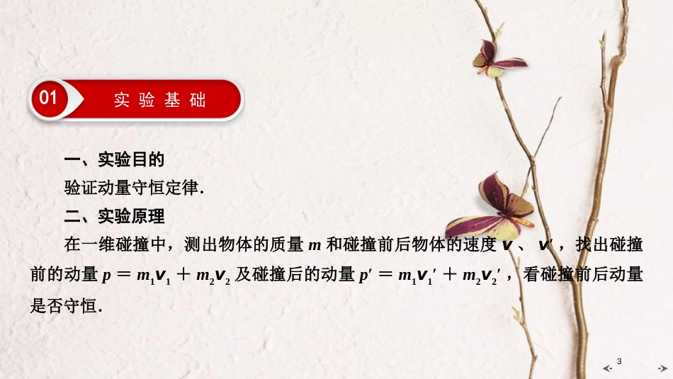 2019年高考物理大一轮复习 实验07 验证动量守恒定律课件 新人教版_第3页