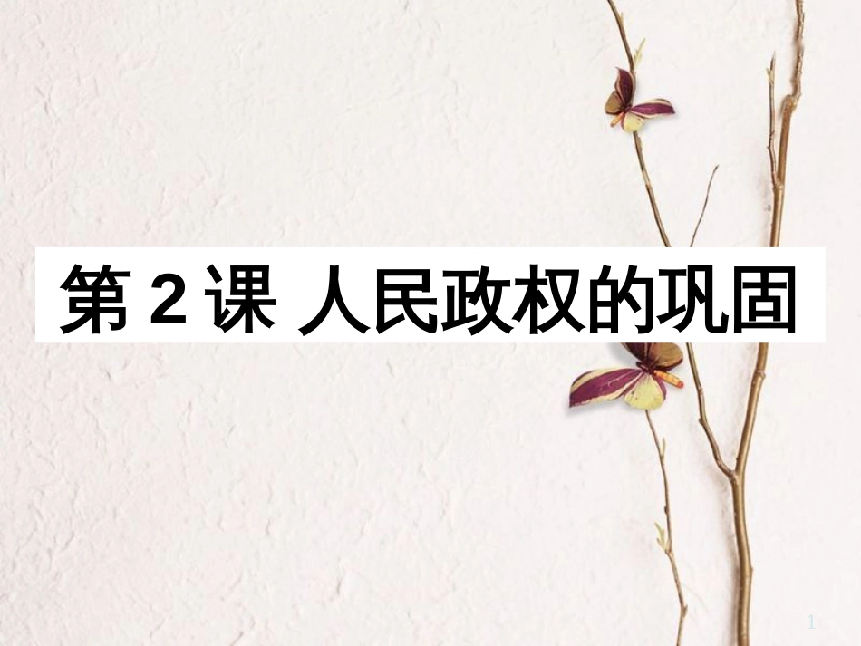 广东省河源市八年级历史下册 时间轴 走上社会主义道路（1949-1956年）第2课 人民政权的巩固课件 中图版_第1页