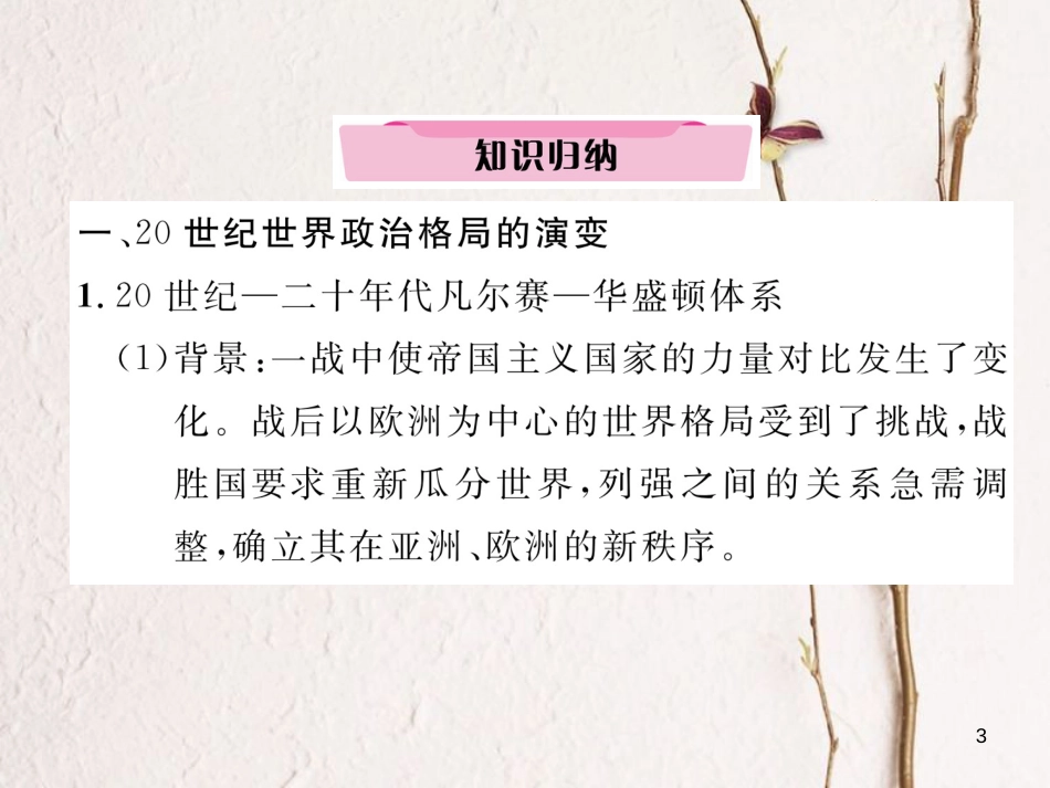 （河北专版）中考历史总复习 专题9 世界政治格局的演变及中国的国际地位课件_第3页