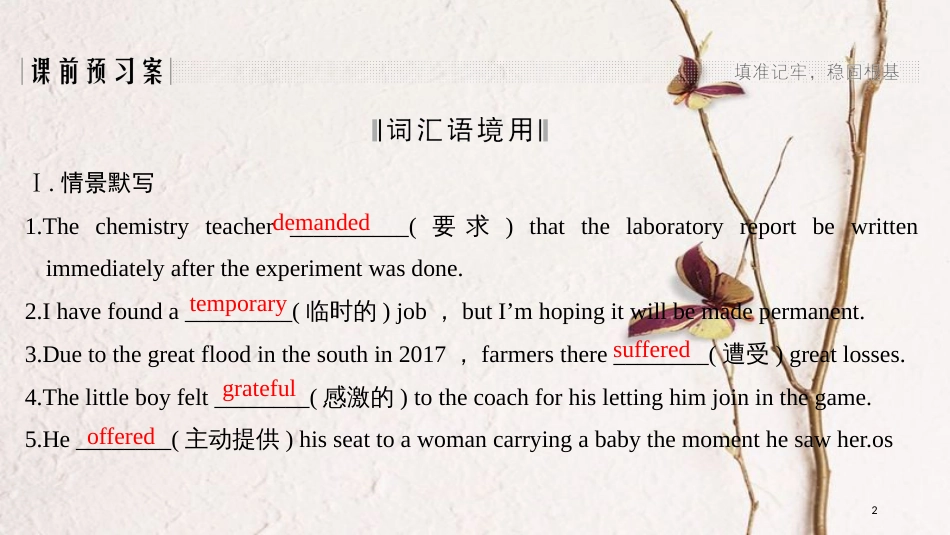 2019版高考英语一轮复习 第一部分 Module 2 A Job Worth Doing课件 外研版必修5(1)_第2页