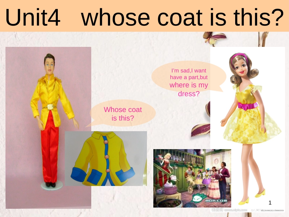 三年级英语下册 Unit 4 Whose Coat Is This课件1 陕旅版_第1页