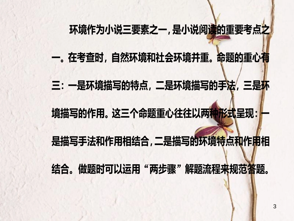 年高考语文第二轮复习 第一部分 专题二 文学类文本阅读（1）小说阅读 2 突破三类环境题课件_第3页