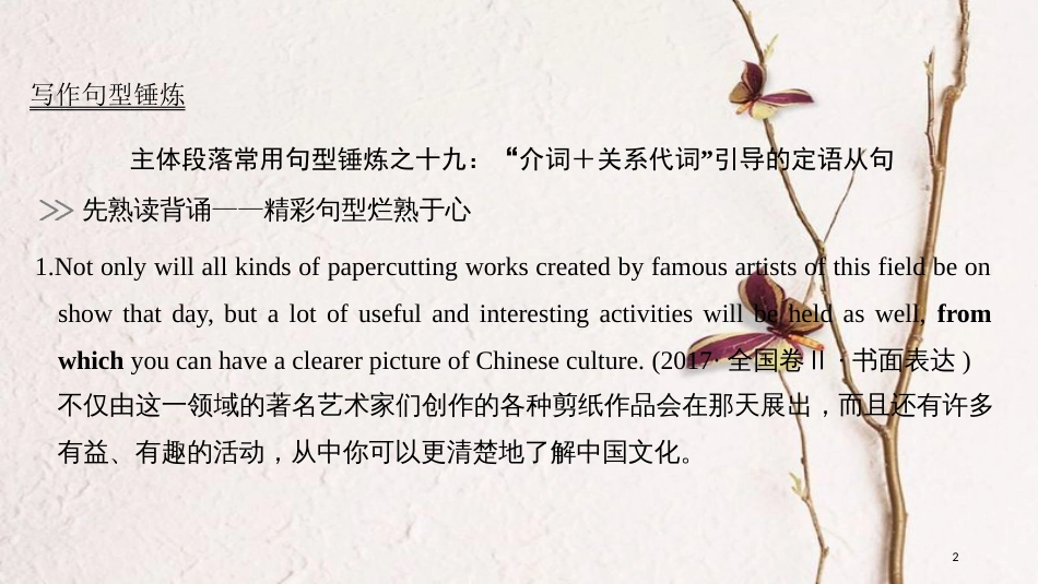 2019版高考英语大一轮复习 Unit 1 Art课件 新人教版选修6_第2页