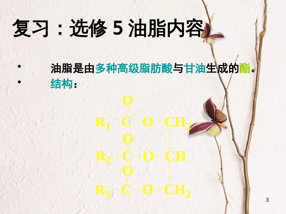 高中化学 第四单元 化学与技术的发展 4.2 表面活性剂 精细化学品 第1课时课件 新人教版选修2_第3页