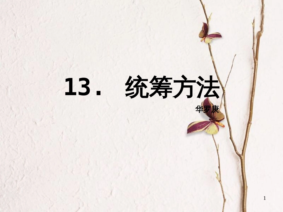 八年级语文上册 第四单元 13 统筹方法课件 语文版_第1页