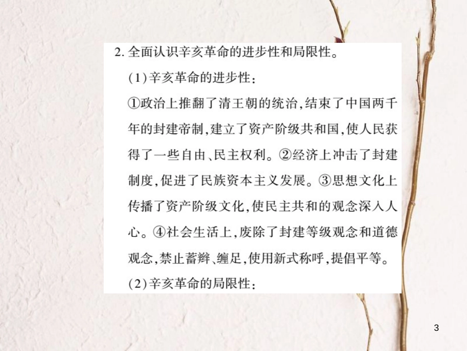 八年级历史上册 第2单元 辛亥革命与民国的创建整理与复习课件 岳麓版_第3页