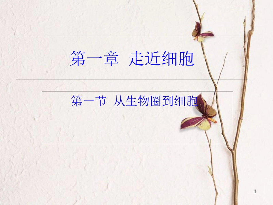 辽宁省北票市高中生物 第一章 走近细胞 1.1 从生物圈到细胞课件 新人教版必修1_第1页