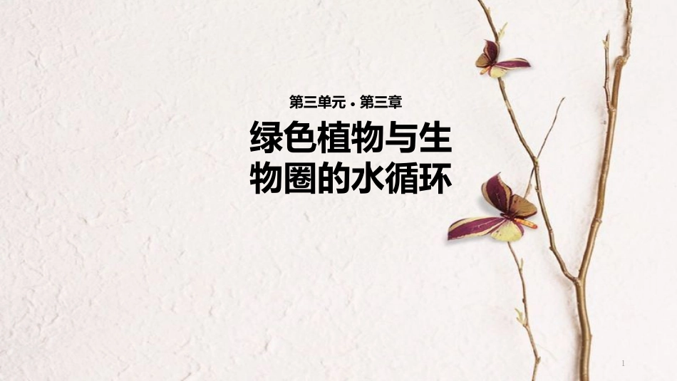 七年级生物上册 第三单元 第三章《绿色植物与生物圈的水循环》教学课件 （新版）新人教版_第1页