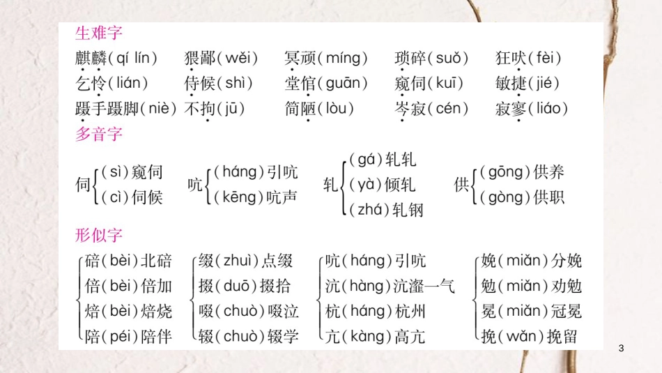 （玉林专版）七年级语文下册 第一单元 3 白鹅习题课件 语文版_第3页