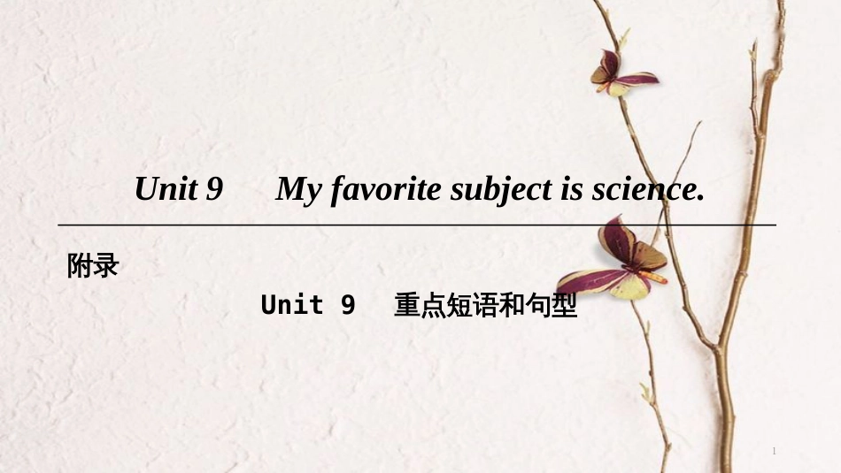 七年级英语上册 Unit 9 My favorite subject is science重点短语和句型课件 （新版）人教新目标版_第1页