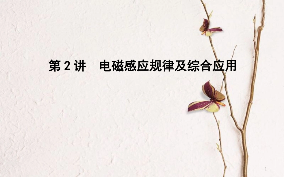（全国通用）高考物理二轮复习 备课资料 专题六 电路和电磁感应 第2讲 电磁感应规律及综合应用课件_第1页