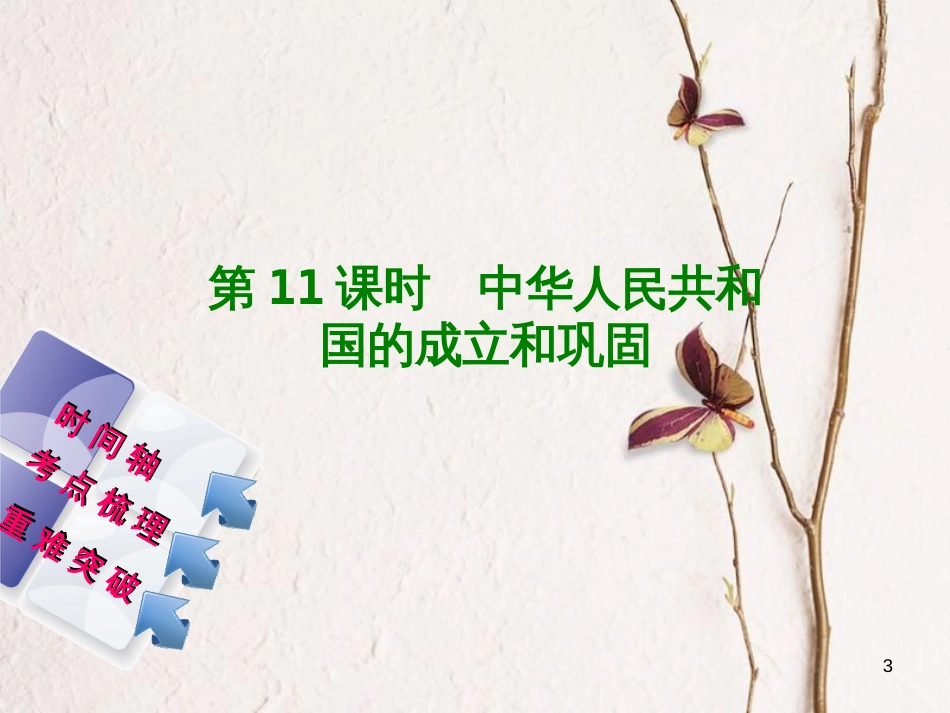 福建省中考历史复习 第一部分 教材梳理篇 第3单元 中国现代史 第11课时 中华人民共和国的成立和巩固课件_第3页