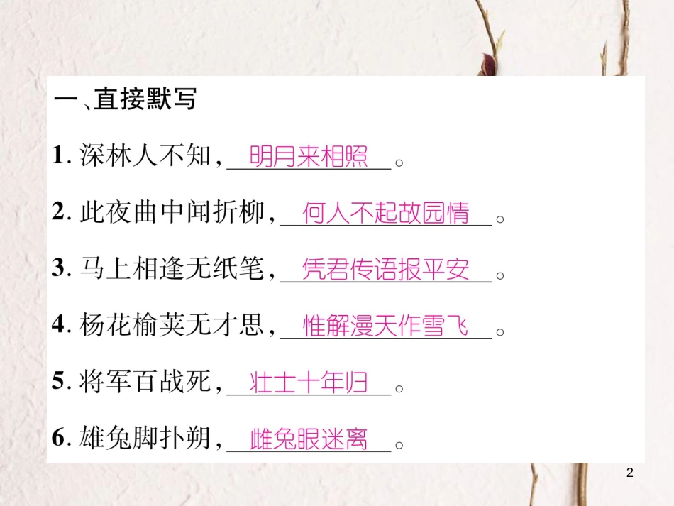 七年级语文下册 专题3 古诗文默写课件 新人教版_第2页