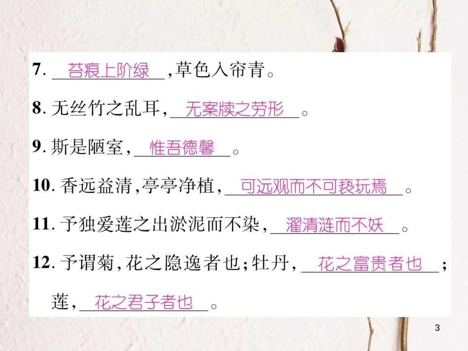 七年级语文下册 专题3 古诗文默写课件 新人教版_第3页