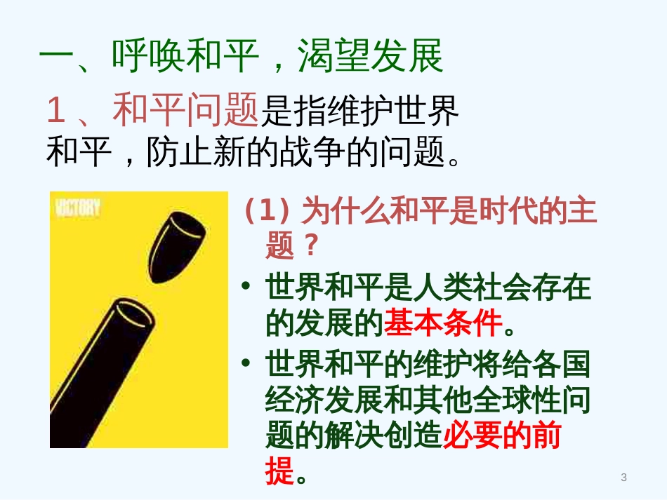 高中政治《和平与发展：时代的主题》课件12 人教版必修2_第3页
