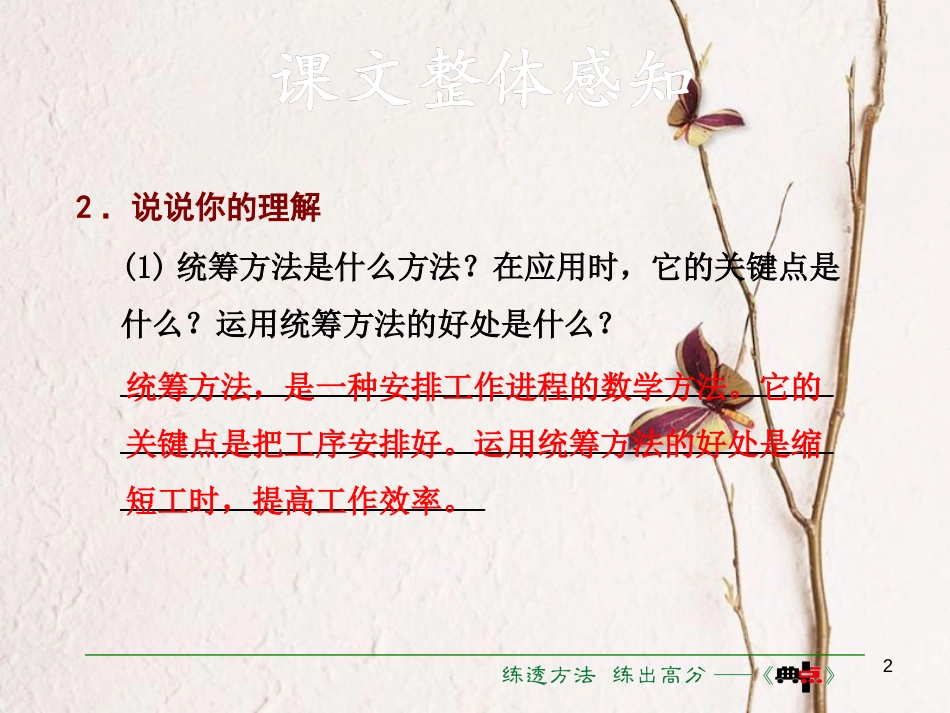 八年级语文下册 第三单元 12 统筹方法习题课件 苏教版_第2页