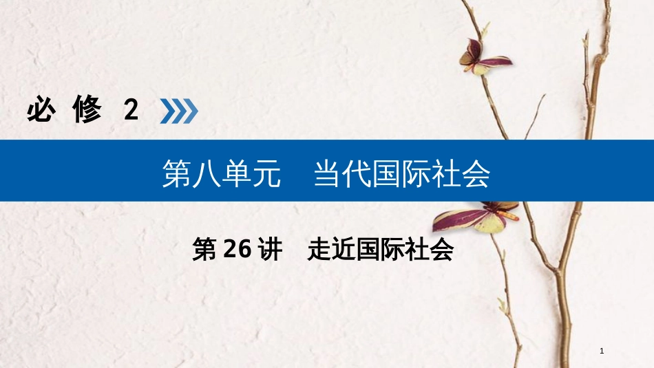 （全国通用版）2019版高考政治一轮复习 第八单元 当代国际社会 第26讲 走近国际社会课件_第1页