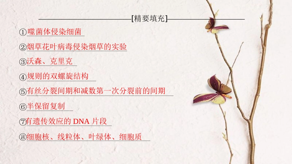 （全国版）2019版高考生物一轮复习 第6单元 遗传的分子基础单元网络构建课件_第3页
