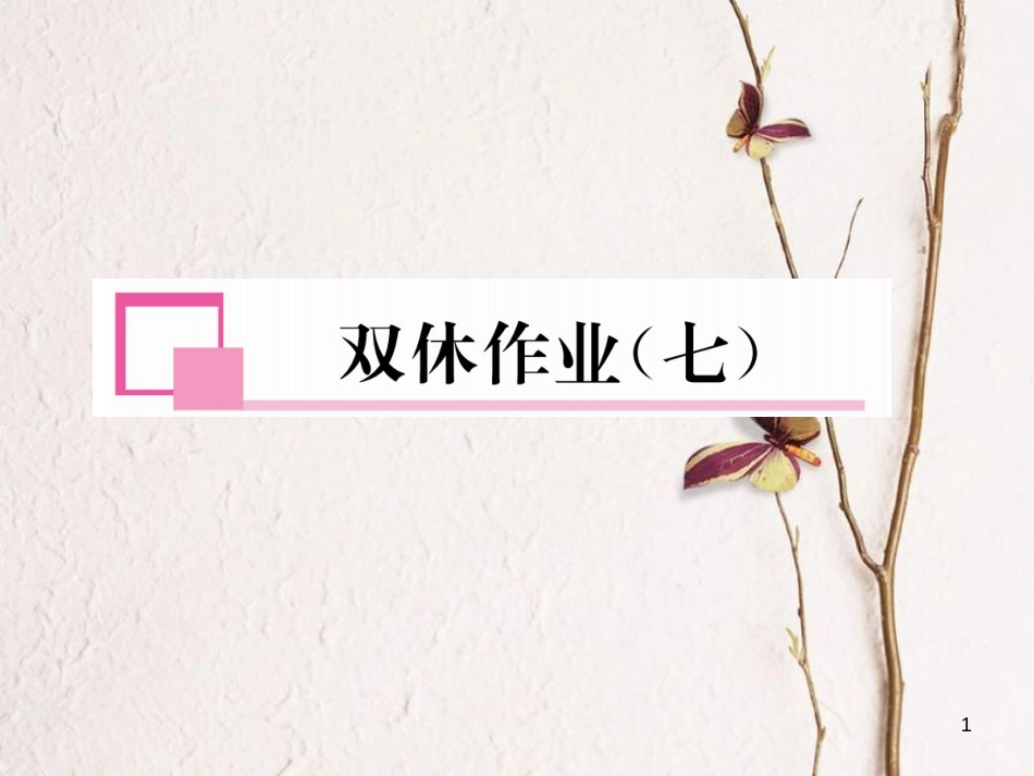 九年级数学下册 双休作业（7）作业课件 （新版）湘教版_第1页