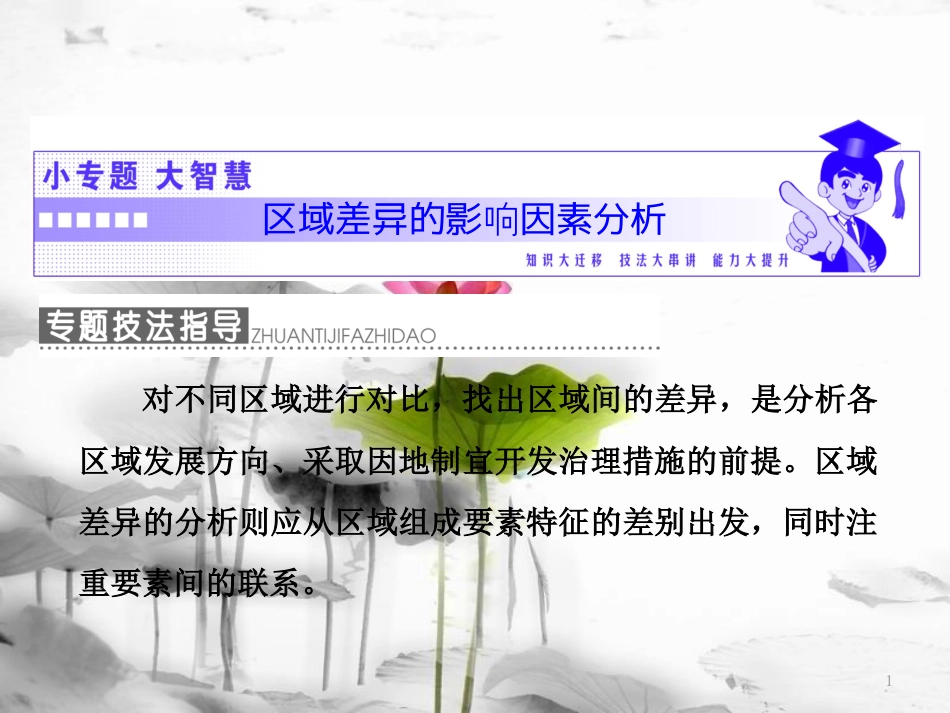 高中地理 第一章 地理环境与区域发展小专题大智慧课件 新人教版必修3_第1页