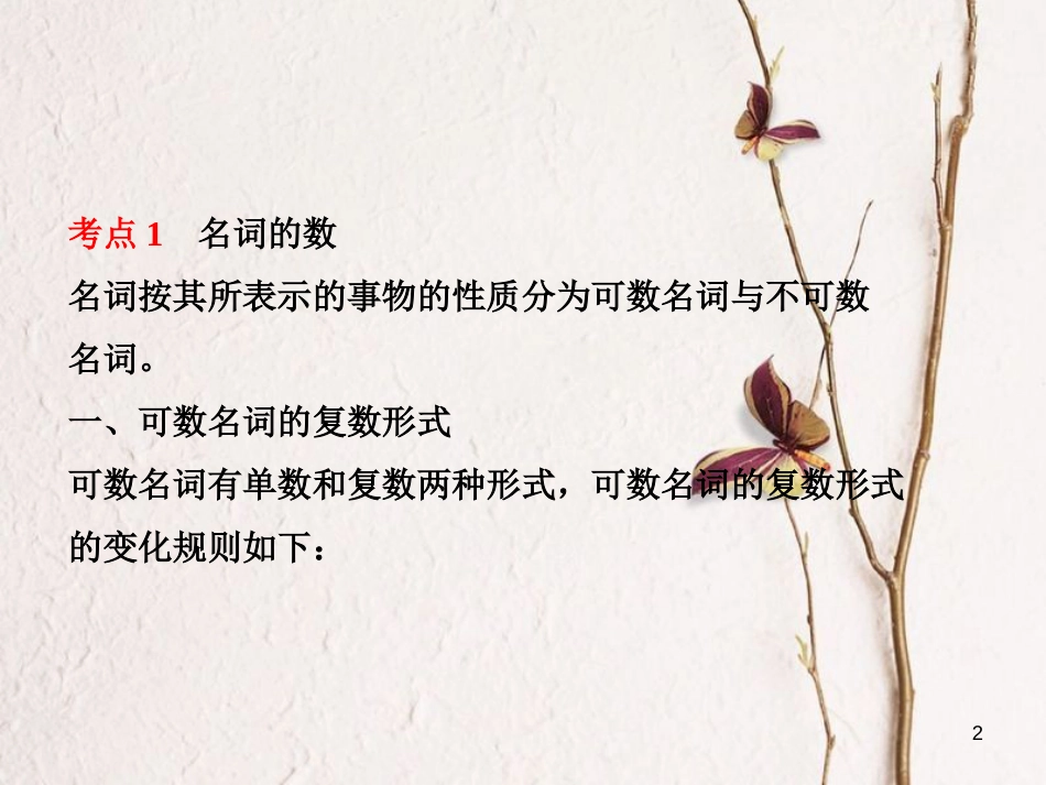 山东省菏泽市中考英语总复习 语法三 名词课件_第2页