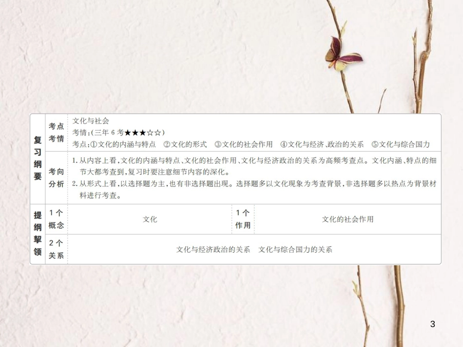 2019届高三政治一轮复习 第三部分 文化生活 第1单元 文化与生活 1 文化与社会课件_第3页