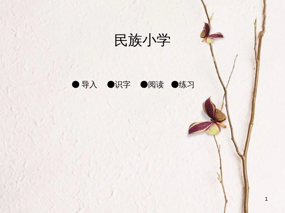 二年级语文上册 第一单元 民族小学课件1 湘教版(1)_第1页