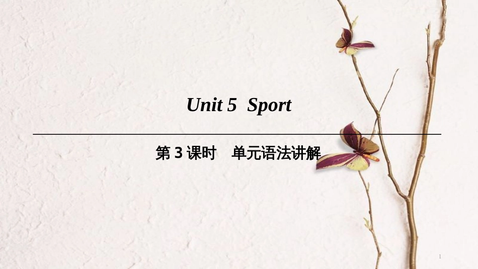 九年级英语下册 Module 3 Sport and health Unit 5 Sport（第3课时）单元语法讲解课件 牛津深圳版_第1页