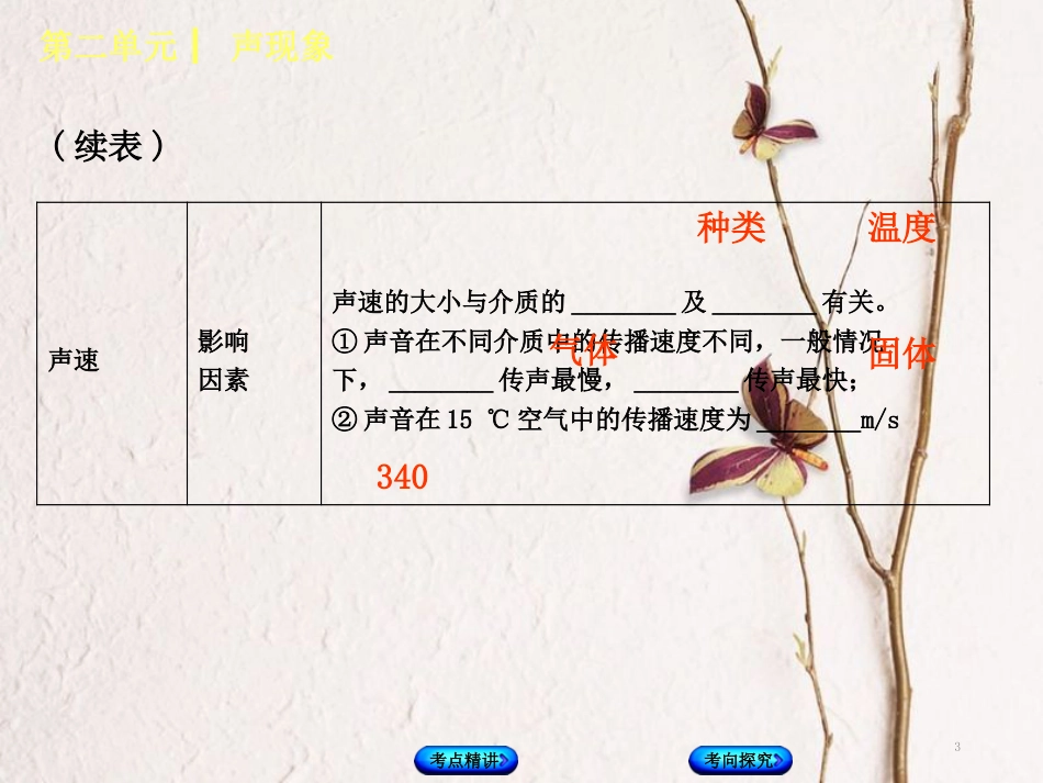 中考物理复习 第二单元 声现象 第2课时 声现象课件_第3页
