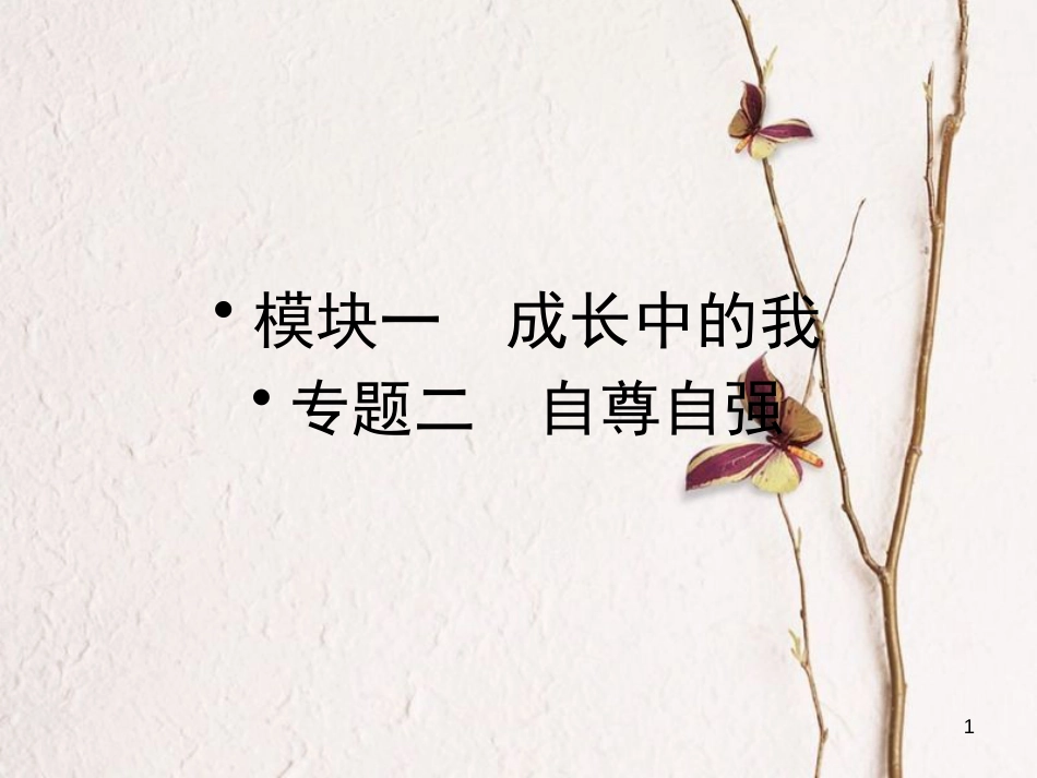 云南省中考政治 考点复习专题二 自尊自强课件_第1页