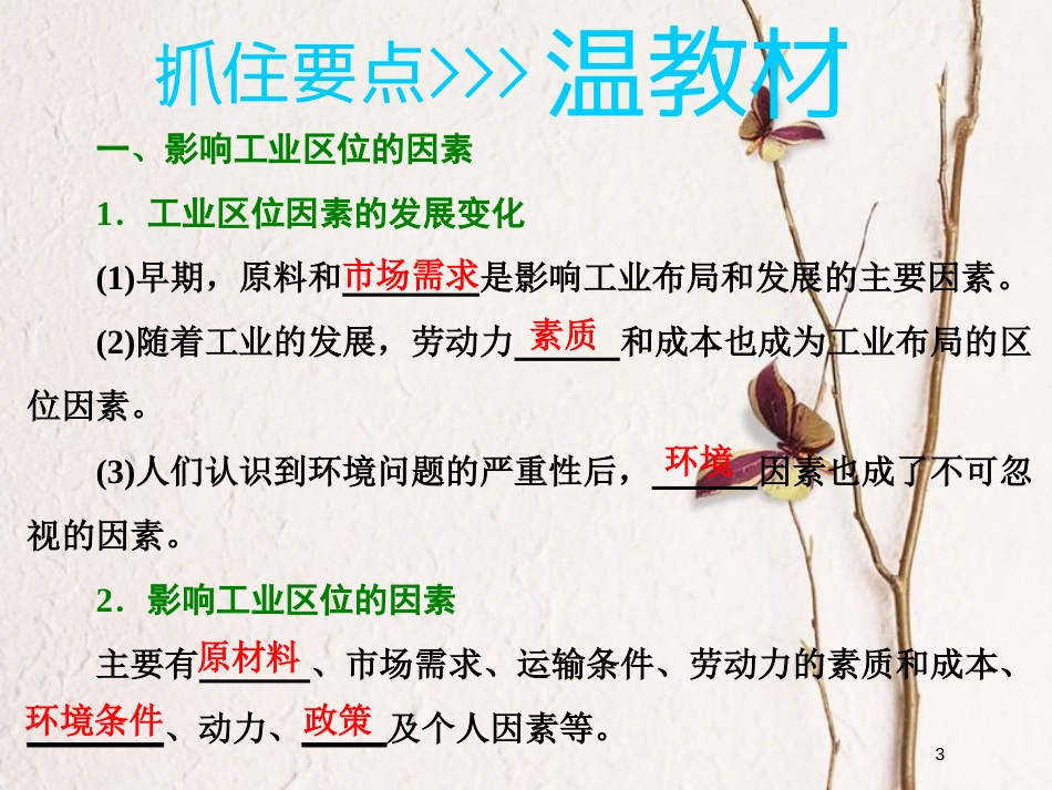2019版高考地理一轮复习 第二部分 第三章 生产活动与地域联系 第二讲 工业区位精选课件_第3页