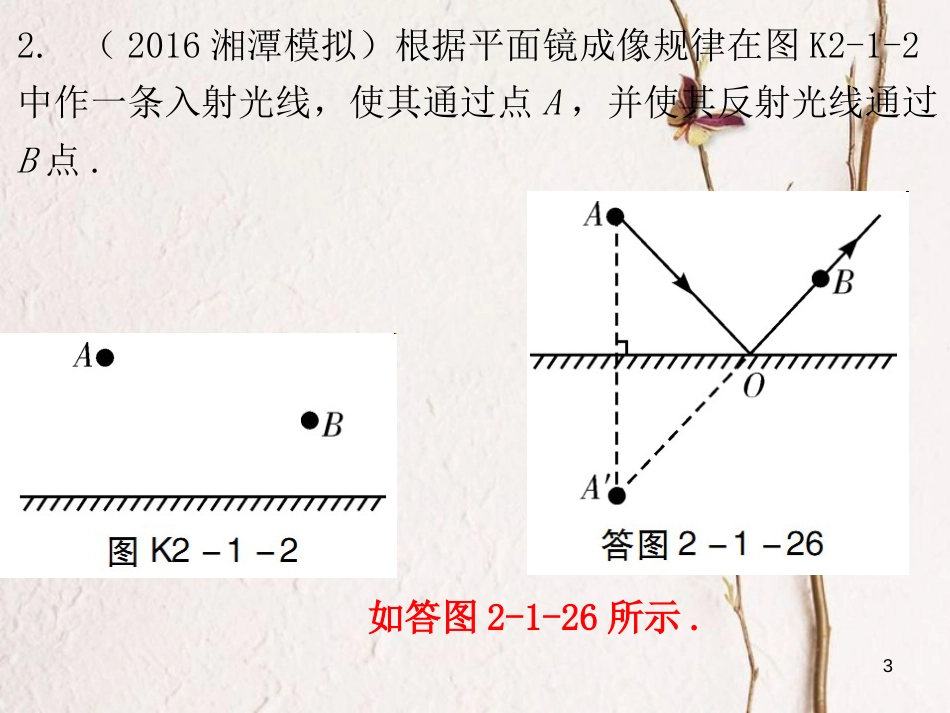 广东省中考物理总复习 第二部分 专题训练 专题一 作图课后作业课件_第3页