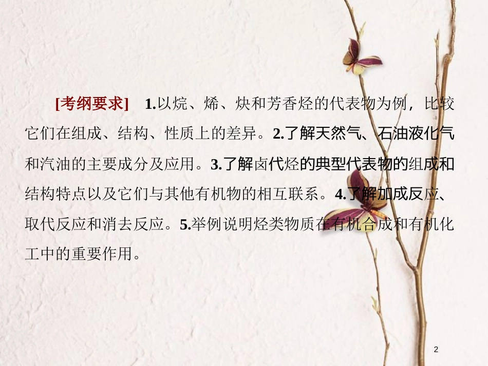 2019届高考化学一轮复习 第十一章 有机化学基础（选考）第2节 烃和卤代烃课件_第2页