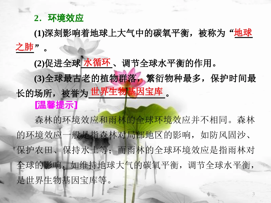 高中地理 第二章 区域生态环境建设 第二节 森林的开发和保护——以亚马孙热带雨林为例课件 新人教版必修3_第3页