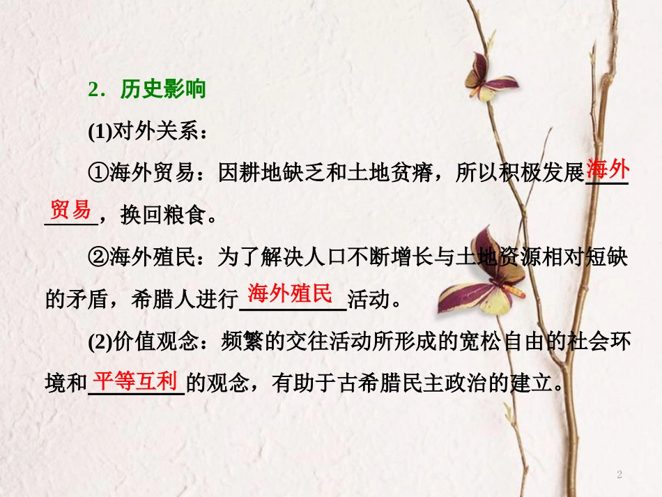高中历史 专题六 一 民主政治的摇篮——古代希腊课件 人民版必修1_第2页