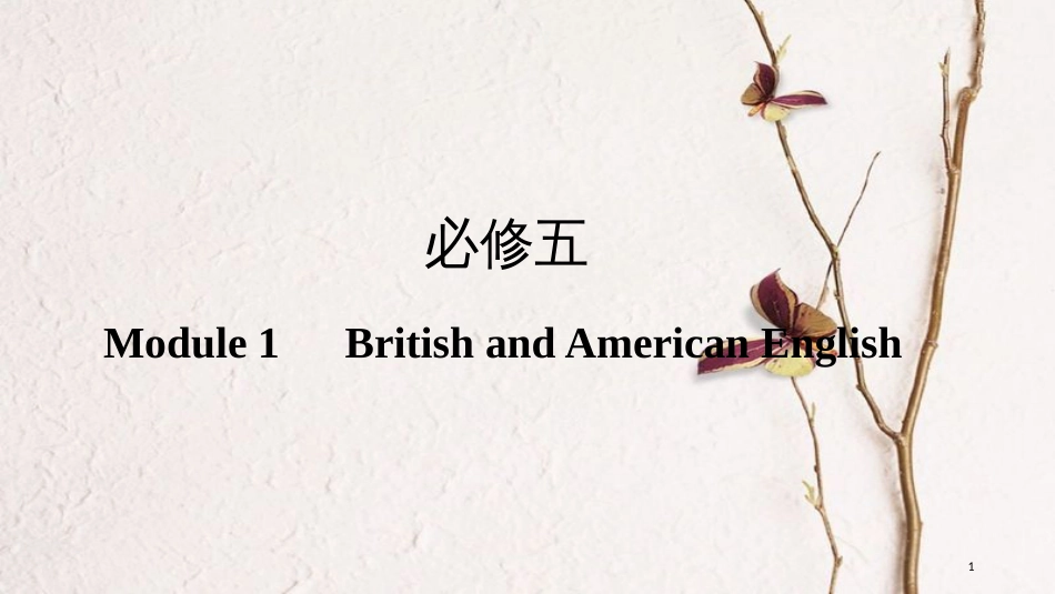2019版高考英语一轮复习 第一部分 Module 1 British and American English课件 外研版必修5(1)_第1页