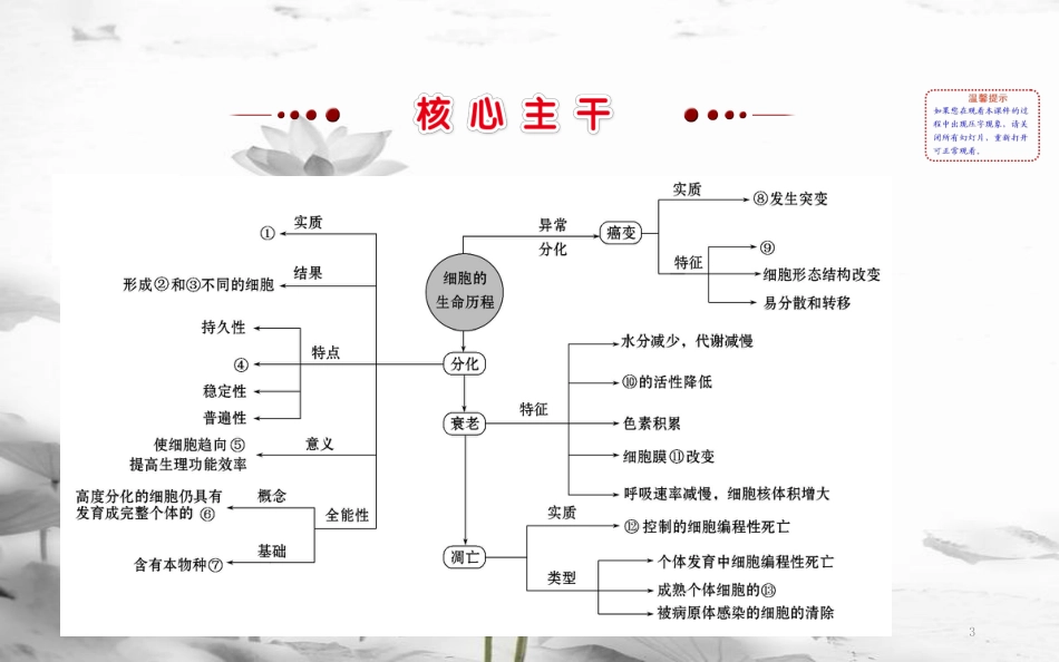 届高三生物二轮复习 2.5 专题5 细胞的分化、衰老、凋亡和癌变课件_第3页