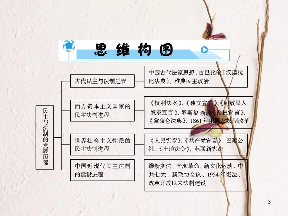 安徽省中考历史复习 第3部分 专题探究篇 专题5 民主与法制的发展历程课件 新人教版_第3页