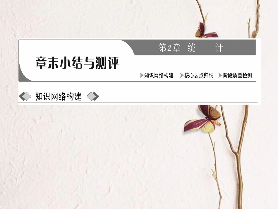 高中数学 第2章 统计章末小结与测评课件 苏教版必修3_第1页