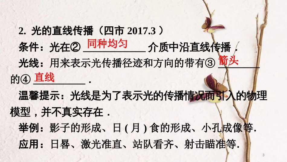 中考物理 基础过关复习 第四章 光现象课件 新人教版_第3页