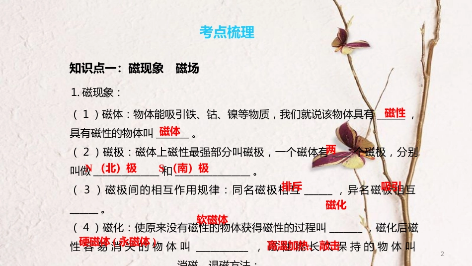 中考物理一轮复习 专题突破22 电与磁课件 新人教版_第2页
