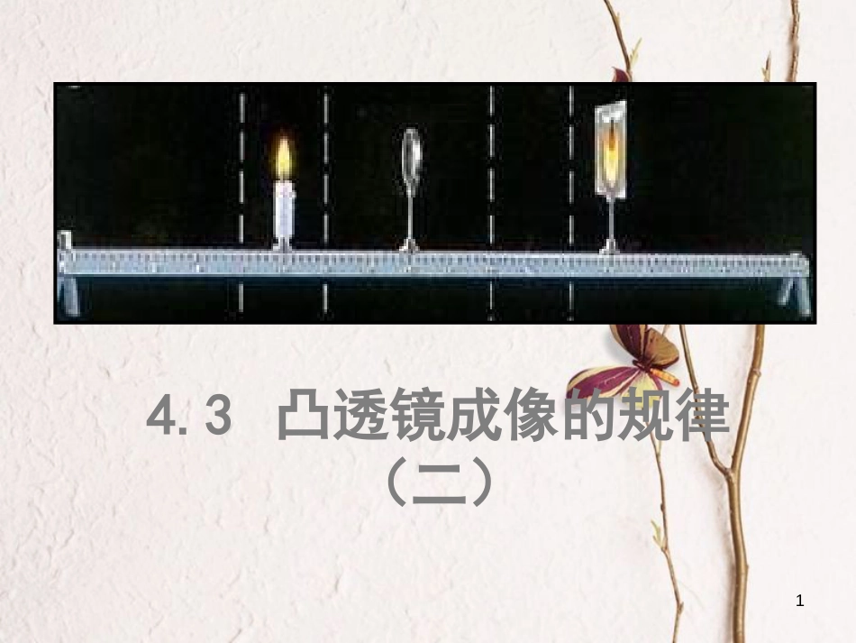 江苏省太仓市八年级物理上册 4.3 凸透镜成像的规律课件 （新版）苏科版_第1页