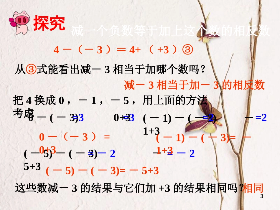 七年级数学上册 1.3 有理数的加减法 1.3.2 有理数的减法（1）课件 （新版）新人教版[共15页]_第3页