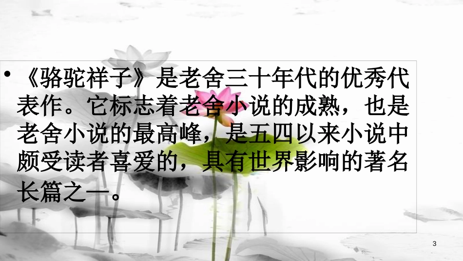 内蒙古鄂尔多斯市康巴什新区七年级语文下册 第三单元 名著导读 骆驼祥子课件 新人教版_第3页