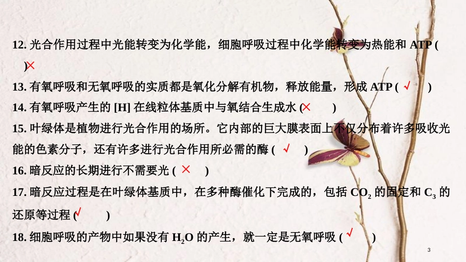2019版高考生物一轮复习 第二单元 细胞的自我保障 阶段排查 回扣落实（二）创新备考课件 中图版_第3页