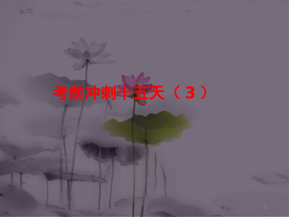 年中考数学总复习 考前冲刺（3）课件 新人教版_第1页