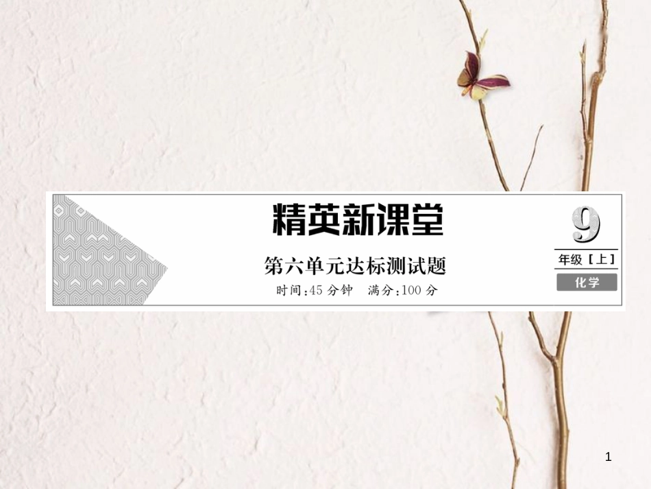 九年级化学上册 第六单元 碳和碳的氧化物达标测试卷习题课件 （新版）新人教版_第1页