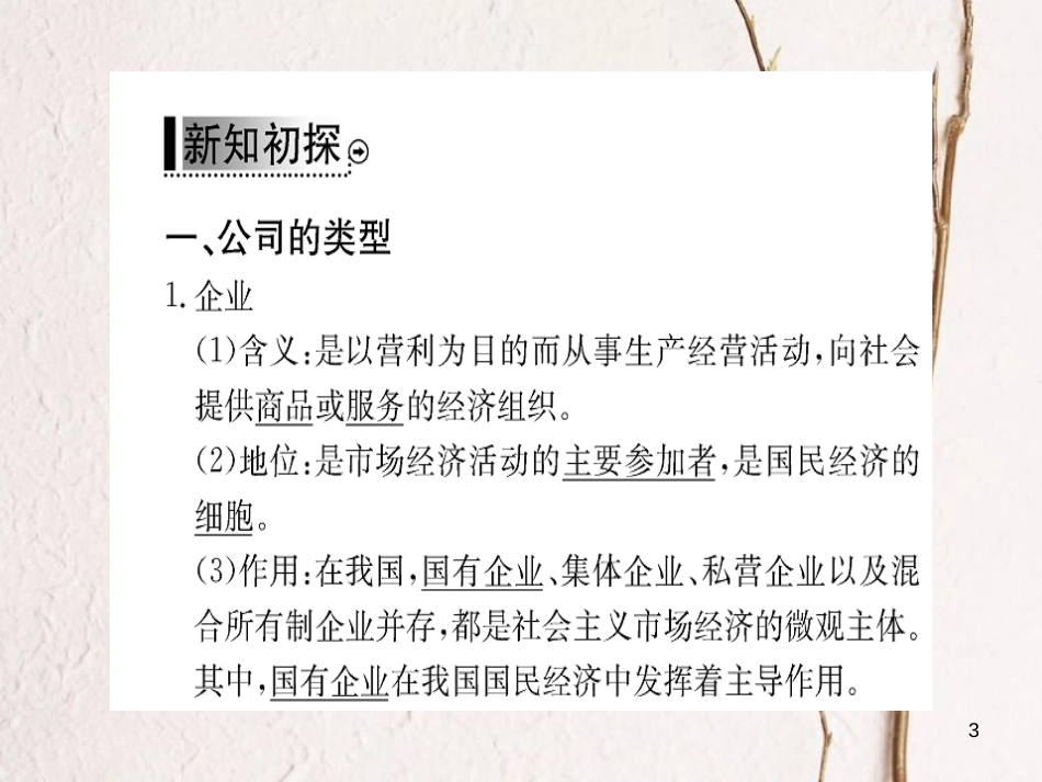 高中政治 第二单元 生产、劳动与经营 第五课 企业与劳动者 第一框 企业的经营课件 新人教版必修1_第3页