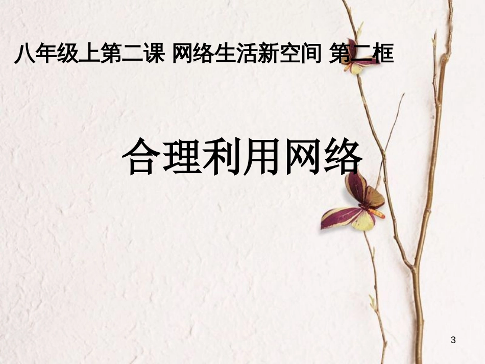 八年级道德与法治上册 第一单元 走进社会生活 第二课 网络生活新空间 第2框 合理利用网络课件 新人教版_第3页